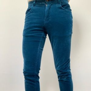 Matchstick Dark Teal Skinny Cordoroy Pants